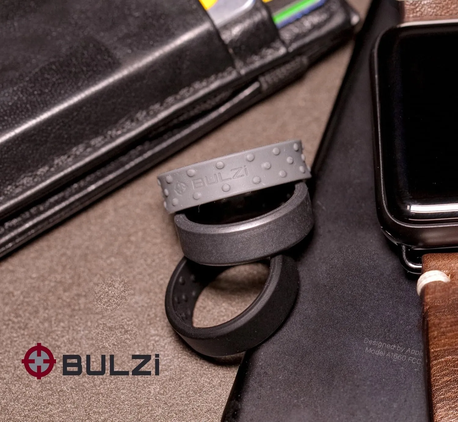 BULZi Wedding Bands, Massaging Comfort Fit Premium Silicone Ring with Airflow, Beveled Edge Design, Mens and Womens Rings, Breathable Flexible Work Safety