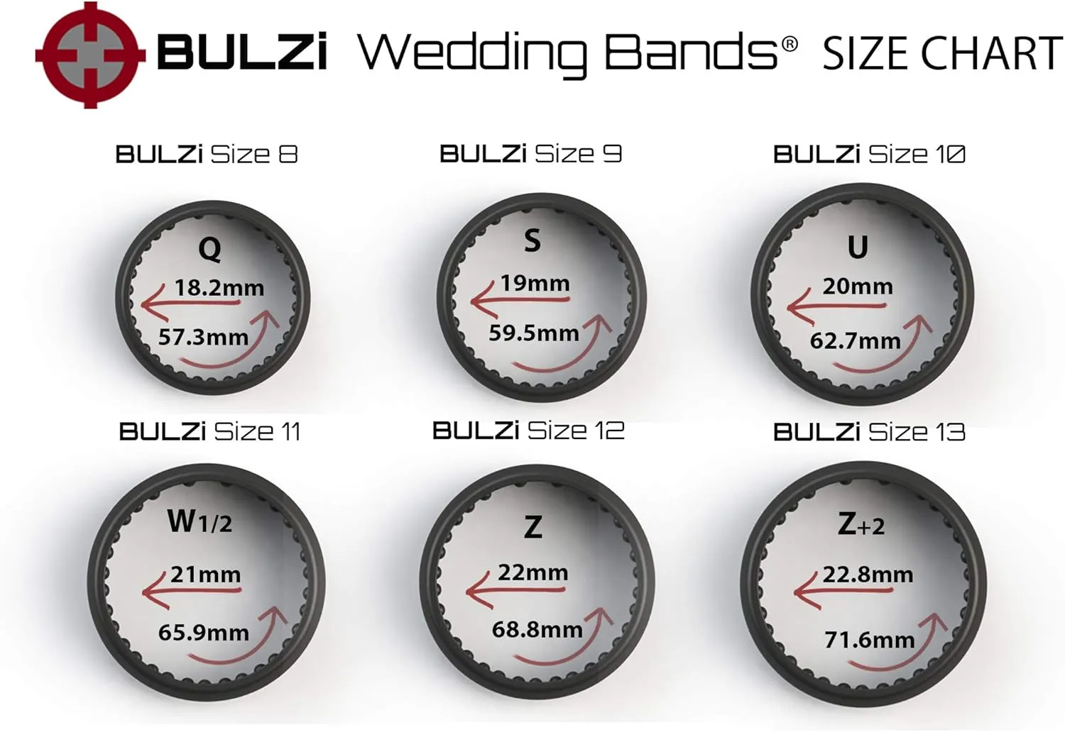 BULZi Wedding Bands, Massaging Comfort Fit Premium Silicone Ring with Airflow, Beveled Edge Design, Mens and Womens Rings, Breathable Flexible Work Safety