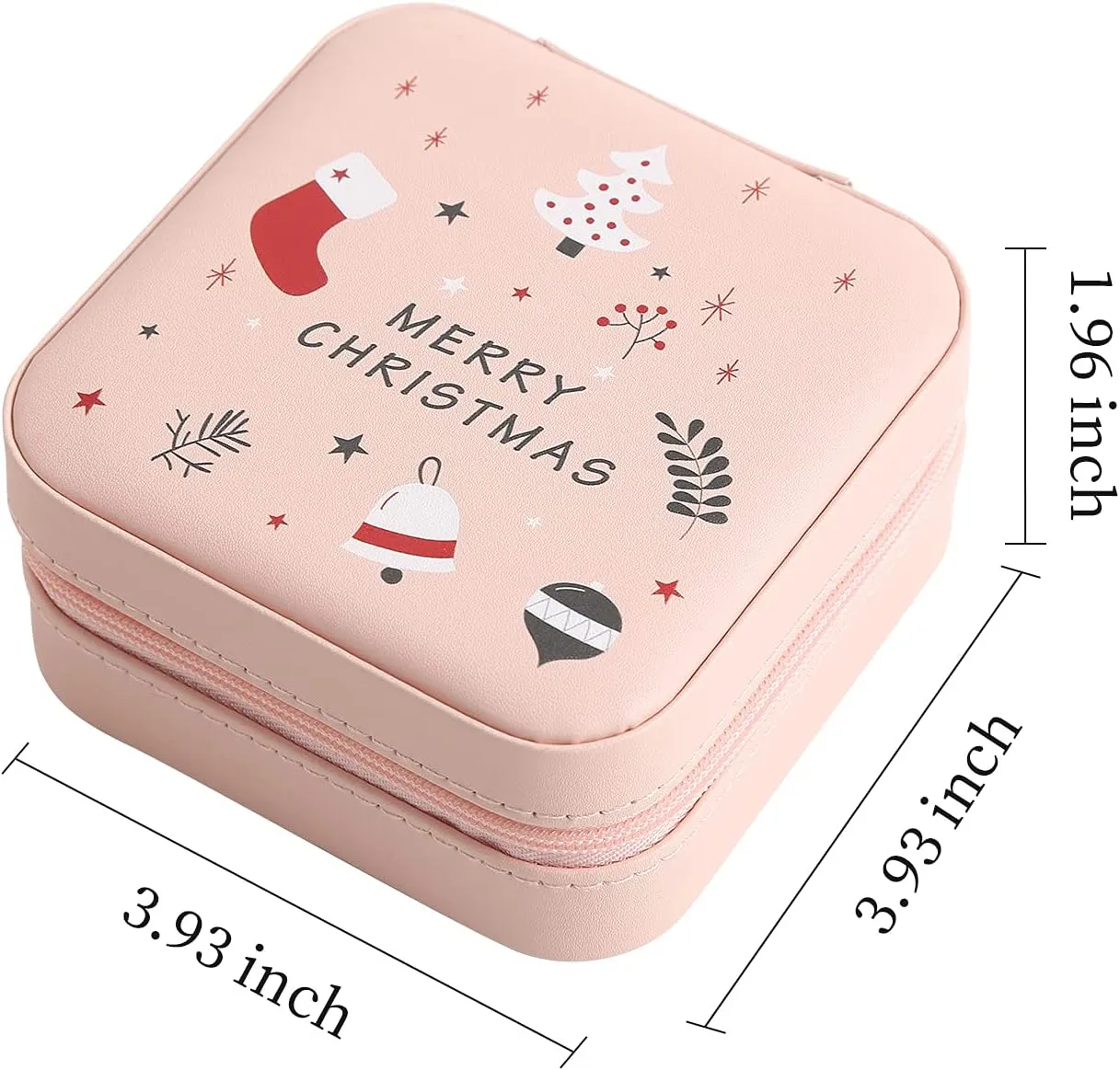 CASEGRACE Travel Jewelry Case, Small Jewelry Box Portable Jewelry Travel Organizer Display Storage Case for Rings Earring Necklace Bracelet, Gift for Women Girls