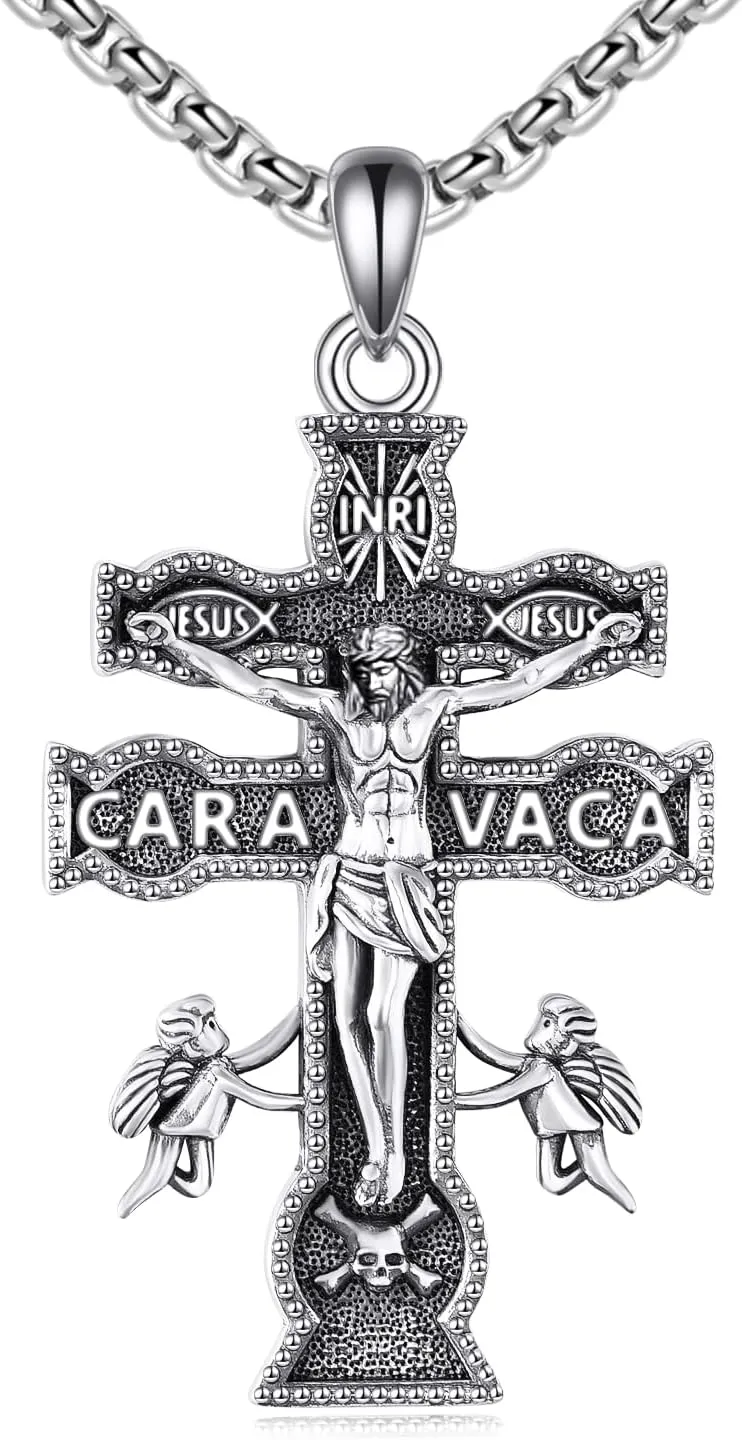 Celtic Cross Necklace Sterling Silver Vintage Cross Pendant Christain Irish Jewelry Gift for Women Men