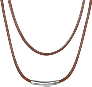 ChainsHouse Waterproof Braided Leather Cord Chain Necklace, Men Women DIY Woven Wax Rope Chain for Pendant, Customize Available, 2/3mm Width, 16" 18" 20" 22" 24" 26" 28" 30" Length(with Gift Box)