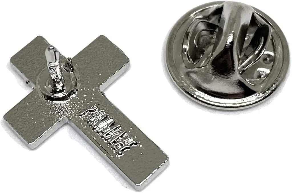 Chaplain Finish Cross Lapel Pin - Religious Christian Latin Ornate Official Brooch