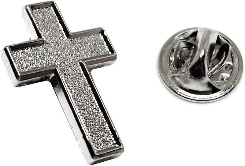 Chaplain Finish Cross Lapel Pin - Religious Christian Latin Ornate Official Brooch