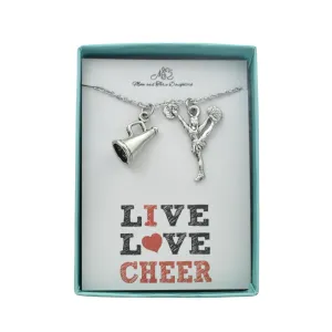 Cheerleader Necklaces for Girls Necklace Stainless Steel, Cheer Gifts for Cheerleaders, Live Love Cheer Jewelry, Fabulous Gift for Her. Cheer Gifts