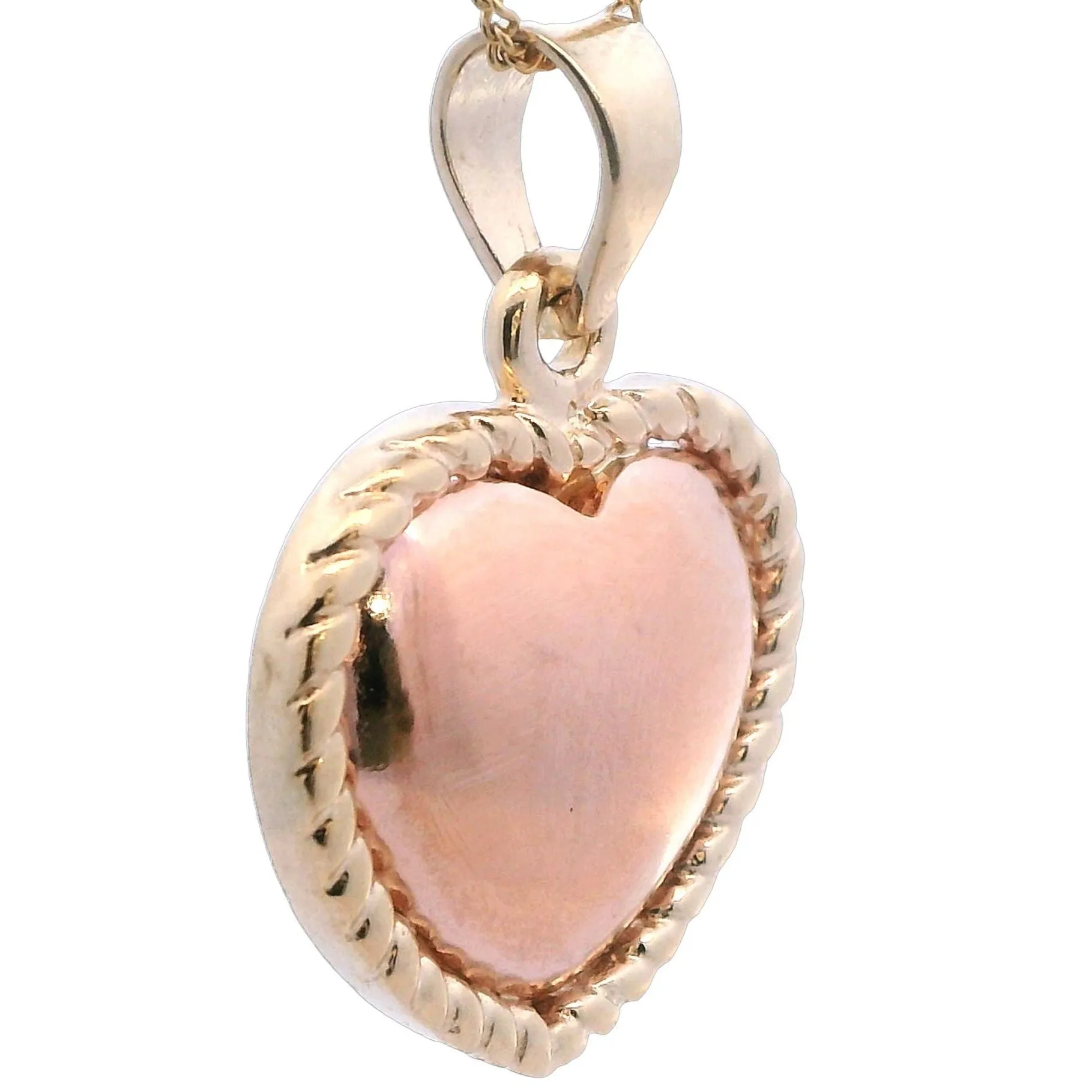 Cherished Memories Await - Exquisite 9ct Yellow Gold Puff Heart Pendant