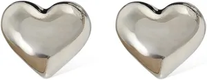 Chunky Gold Heart Studs Earrings for Women,18k Gold Plated Heart Shaped Lover Earring Hypoallergenic Trendy Jewelry for Women