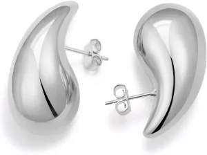 Chunky Gold Hoop Earrings for Women, Earring Dupes for Big Lightweight Teardrop Waterdrop with 18 K Gold Plated Statement Trendy Jewelry Gifts, Hypoallergenic Tear Drop Earrings
