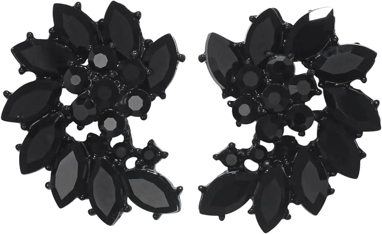 COIRIS Crystal Rhinestone Cluster Stud Earrings Bling Drop Dangle Earrings Bridal Wedding Earrings for Women