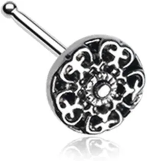 Covet Jewelry Kali Ornate Filigree Icon Nose Stud Ring