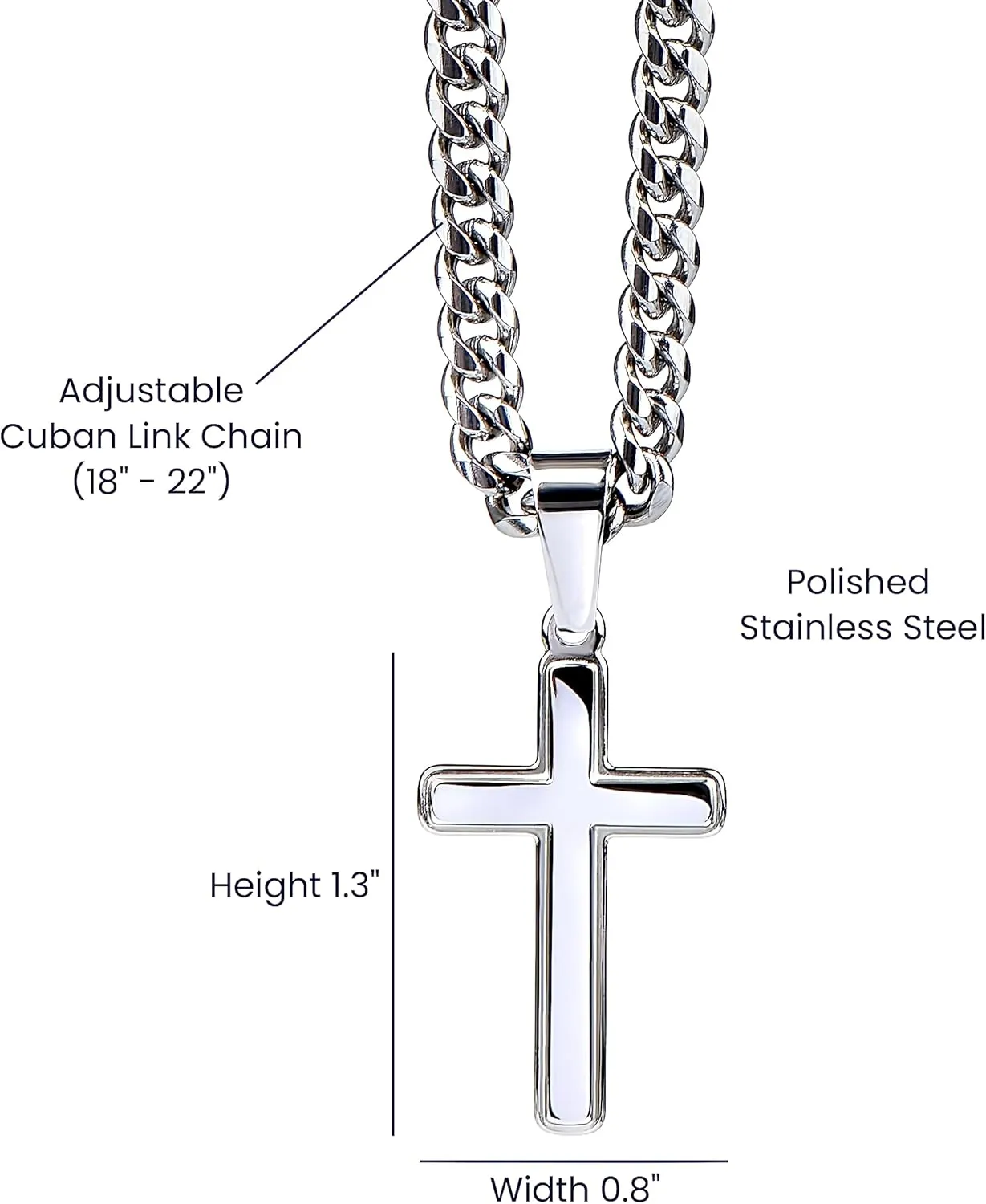 Cuban Chain Necklace - Christmas, Fathers Day, Birthday Gifts for Him