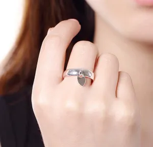 Cutesmile Fashion Jewelry 925 Sterling Silver Dangling Lock Band Ring S/Love Fine Jewelry Gifts for Women for Her (6)