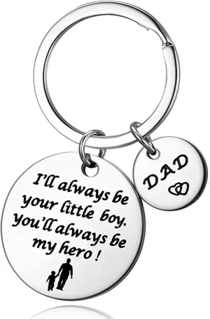 Dad Keychain from Son Funny Daddy Key Chain Birthday Fathers Day Thanksgiving Christmas Gifts