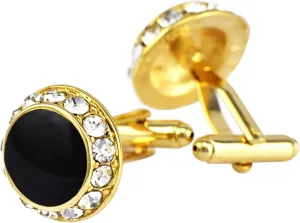 Daesar Copper Cuff Links Cuff Links Studs Round Gold Cufflink and Studs