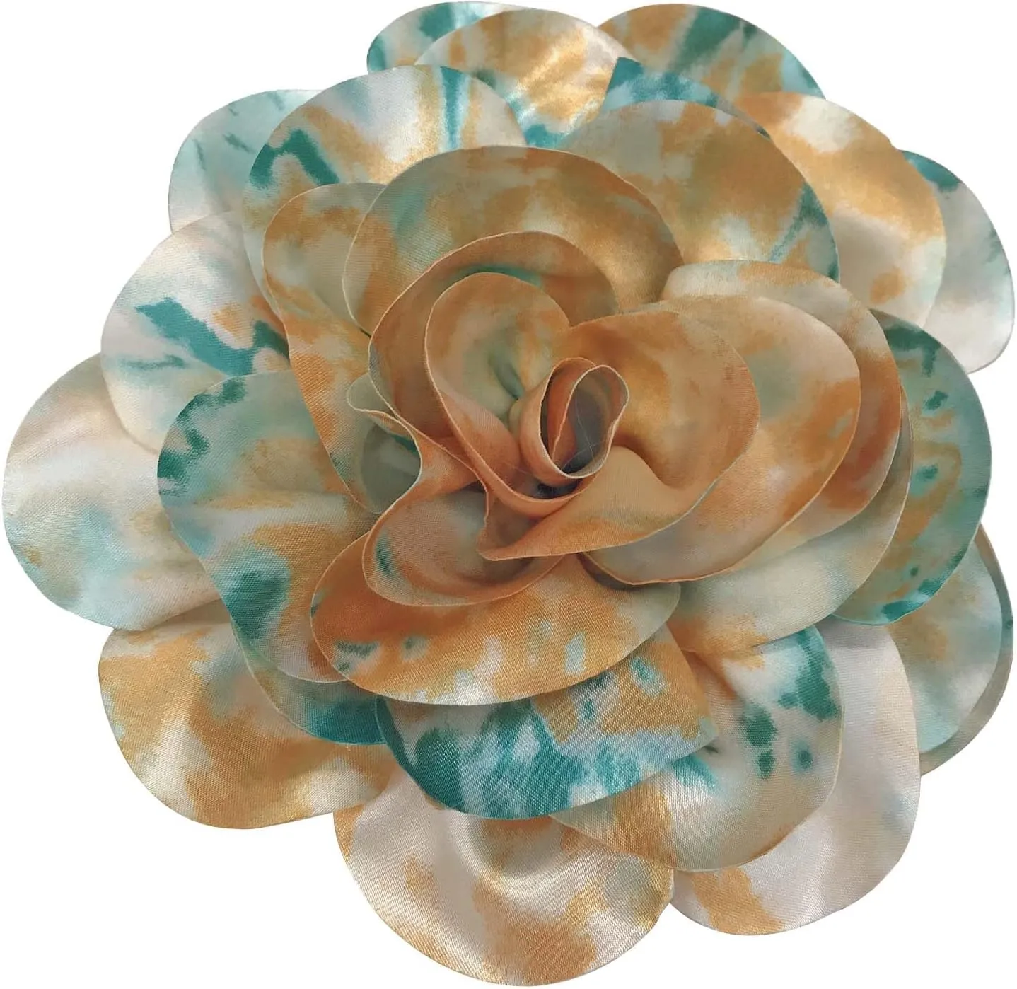 Dainty Satin Fabric Rose Flower Brooches Elegant Camellia Flower Large Brooch Lapel Pins Wedding Party Dance Banquet for Women Dress Suit Ceremony Clothes Accessories Jewelry 20cm/7.87IN