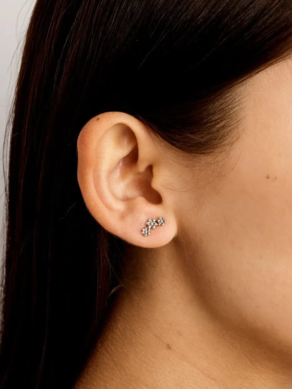 Daisy Chain Studs - Silver