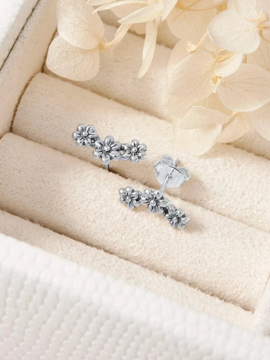 Daisy Chain Studs - Silver