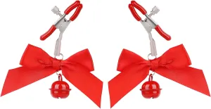 DATOA Body Ring with Bell Bowknot Body Clamps Clip on Body Non Piercing Body Jewelry Nipple Clamps Faux Body Jewelry