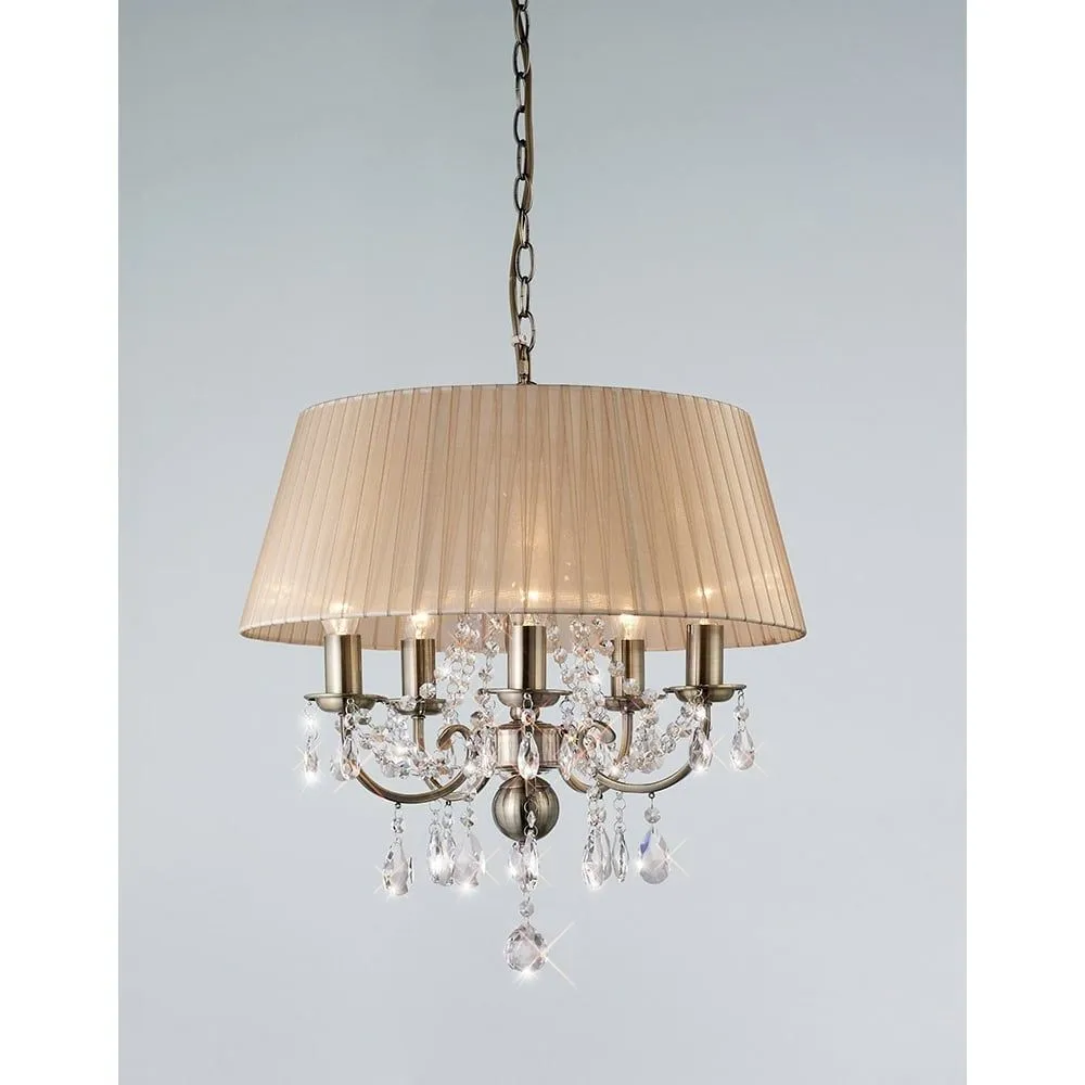 Diyas IL30047 Olivia Pendant Soft Bronze Shade
