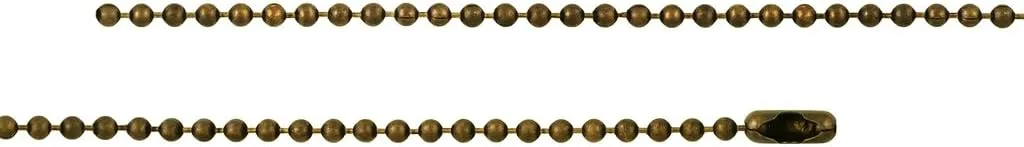 DragonWeave 2.4mm Antique Brass Ball Chain Necklace with Extra Durable Color Protect Finish