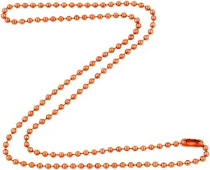 DragonWeave 2.4mm Bright Copper Ball Chain Necklace with Extra Durable Color Protect Finish