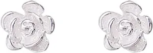 Dtja Unique Nose Rings Studs 22g Body Piercing Jewelry for Women Girls S925 Sterling Silver Tiny Rose Flower Ball Bead Labret Screw Micro Nose Stud Post Pin Hypoallgenic Personalized Jewelry
