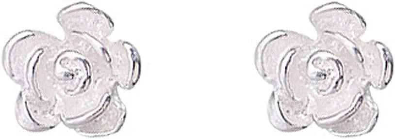 Dtja Unique Nose Rings Studs 22g Body Piercing Jewelry for Women Girls S925 Sterling Silver Tiny Rose Flower Ball Bead Labret Screw Micro Nose Stud Post Pin Hypoallgenic Personalized Jewelry