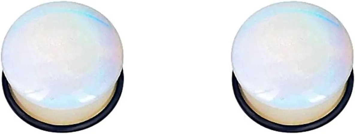 Ear Plugs Jewelry for Women, Stone Tunnels for Ears Women Amethyst Stone Pierced Earrings for Women 2pcs