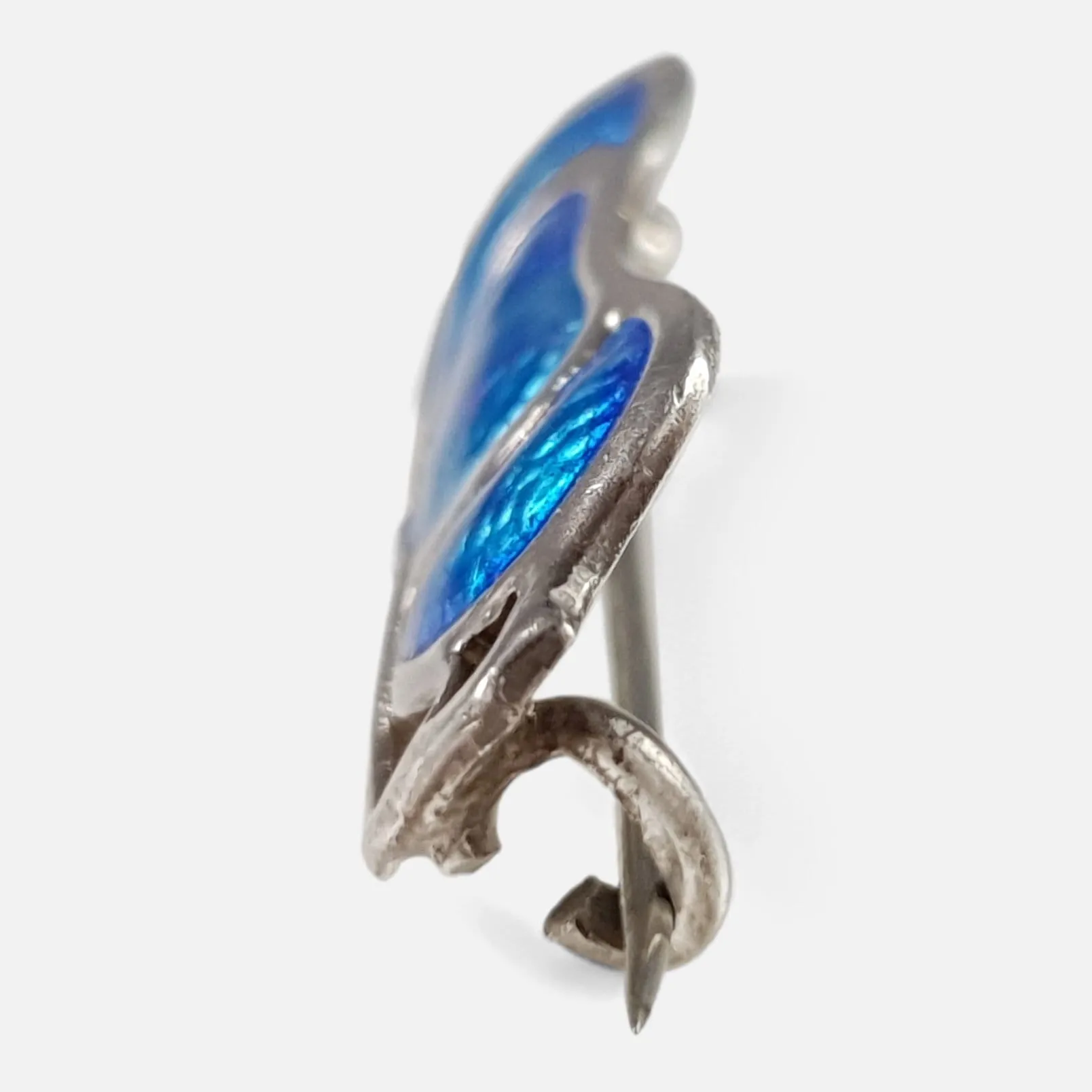 Edwardian Sterling Silver and Enamel Brooch, 1909