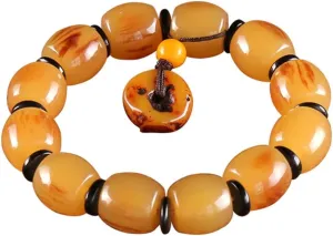 Elastic Wristchain Natural Buddhist Prayer Beads Bracelet for Meditation and Peace Handmade Jewelry Religious
