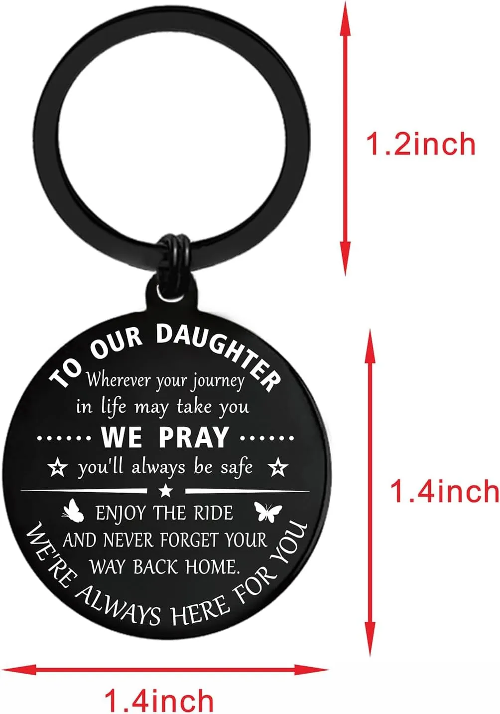 ENGZHI Daughter Gifts from Mom Dad, Daughter Keychain for Teen Girls, Love My Daughter for Birthday Graduation Mothers Day