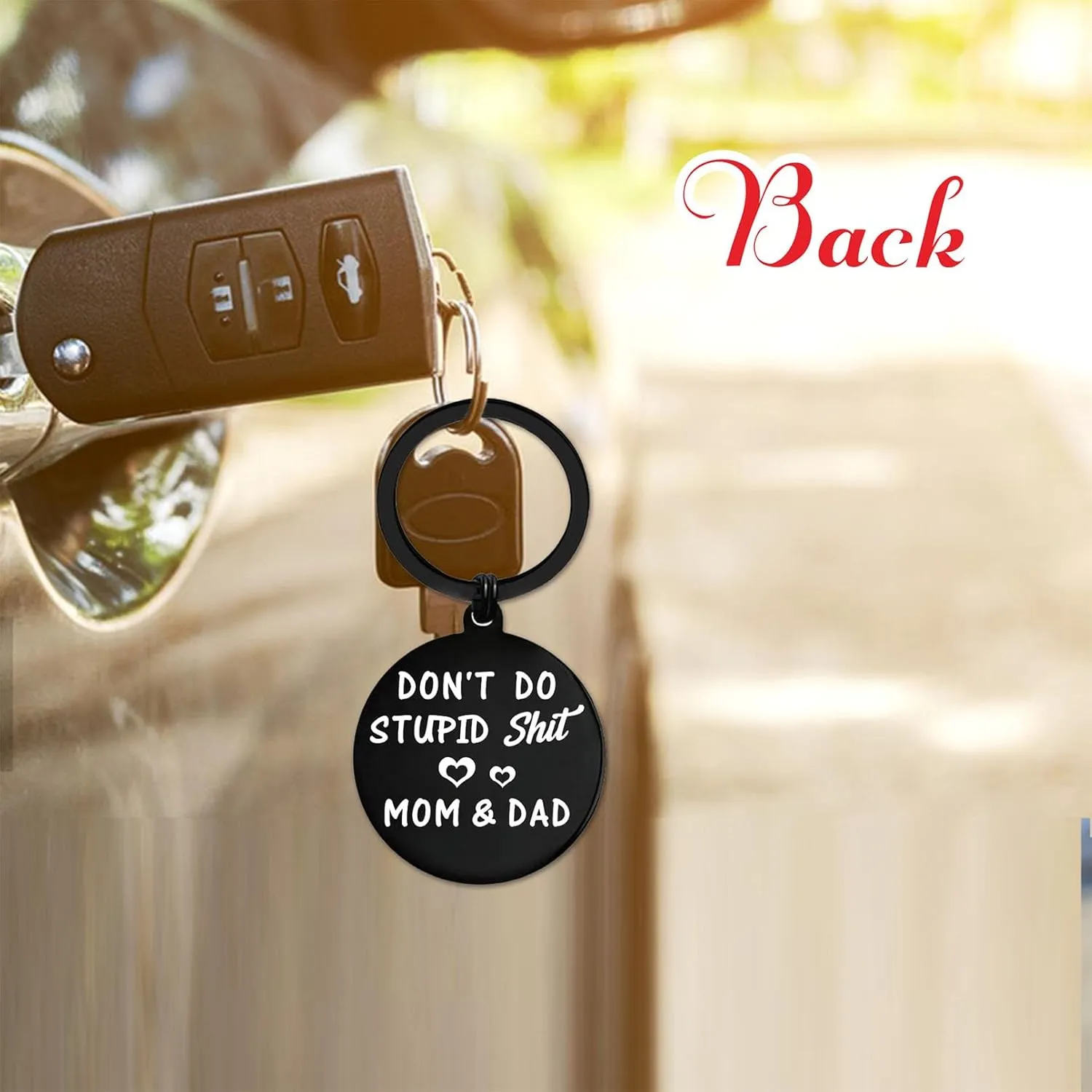 ENGZHI Daughter Gifts from Mom Dad, Daughter Keychain for Teen Girls, Love My Daughter for Birthday Graduation Mothers Day