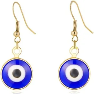Evil Eye Dangle Earrings Vintage Round Blue Devil'S Eye Drop Earrings for Women Fashion Jewelry