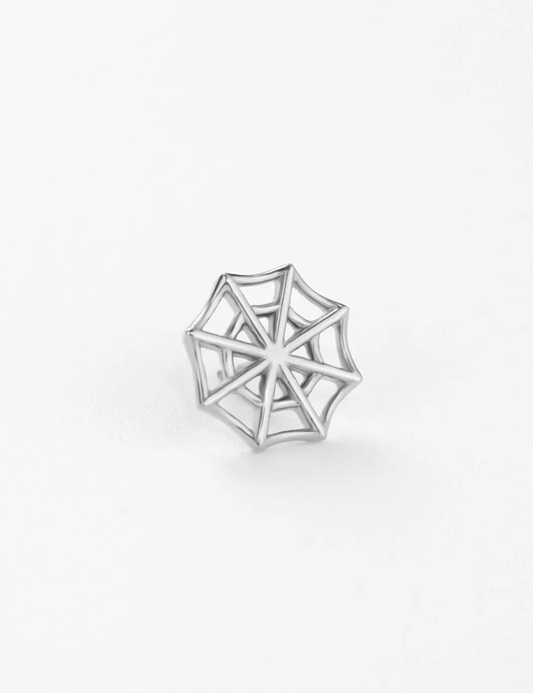 FANSING Spider Web Threadless Push Pin Labret Studs Surgical Steel Halloween Piercing Jewelry