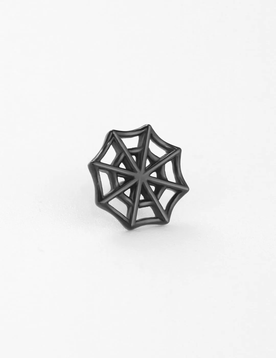 FANSING Spider Web Threadless Push Pin Labret Studs Surgical Steel Halloween Piercing Jewelry