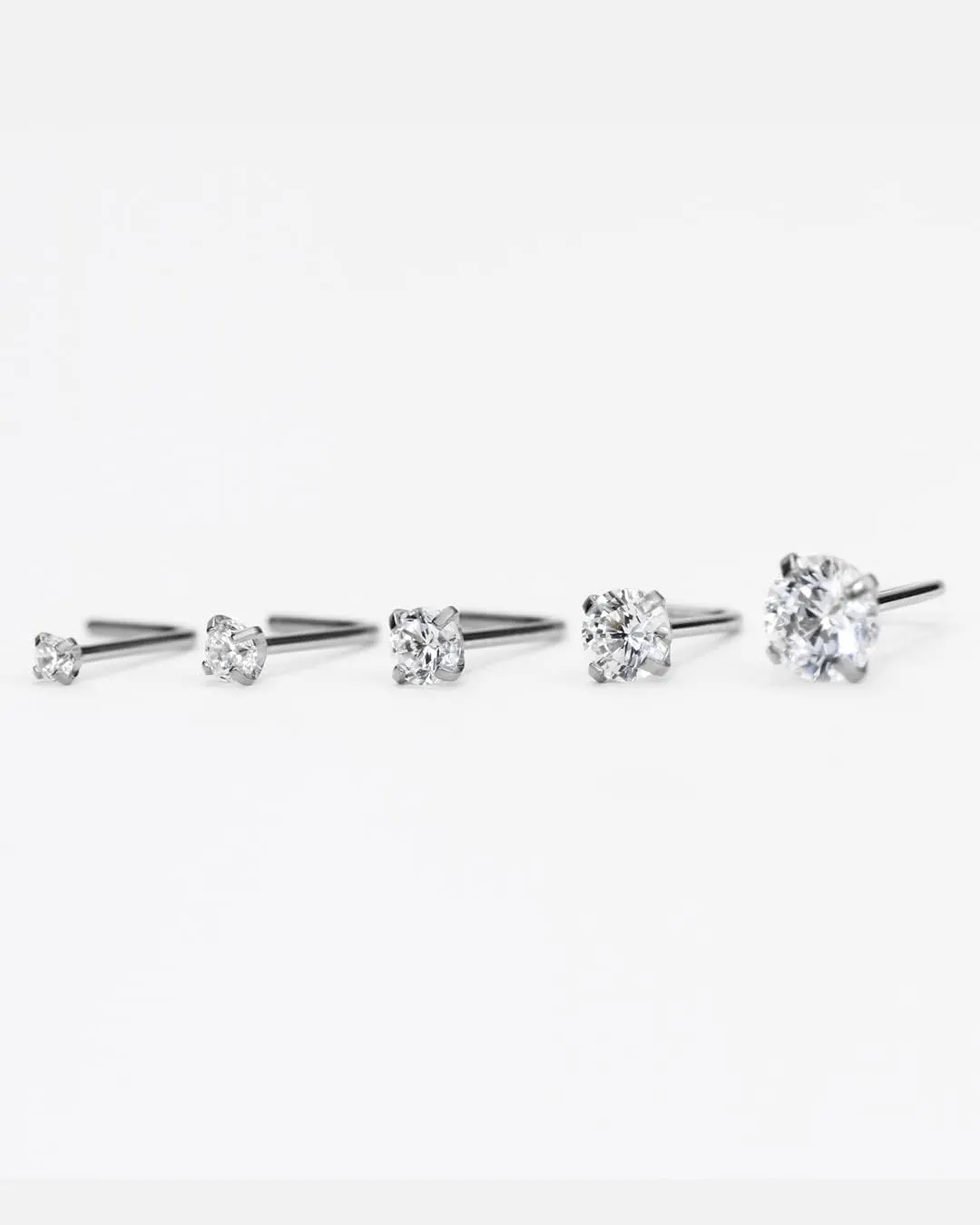 FANSING Surgical Steel L Shaped Nose Rings Studs