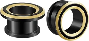 Flesh Tunnels for Ears, Stainless Steel Ear Gauges Screw Back Tunnel Unisex Piercing Gauge Earrings 2pcs