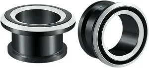 Flesh Tunnels for Ears, Stainless Steel Ear Gauges Screw Back Tunnel Unisex Piercing Gauge Earrings 2pcs
