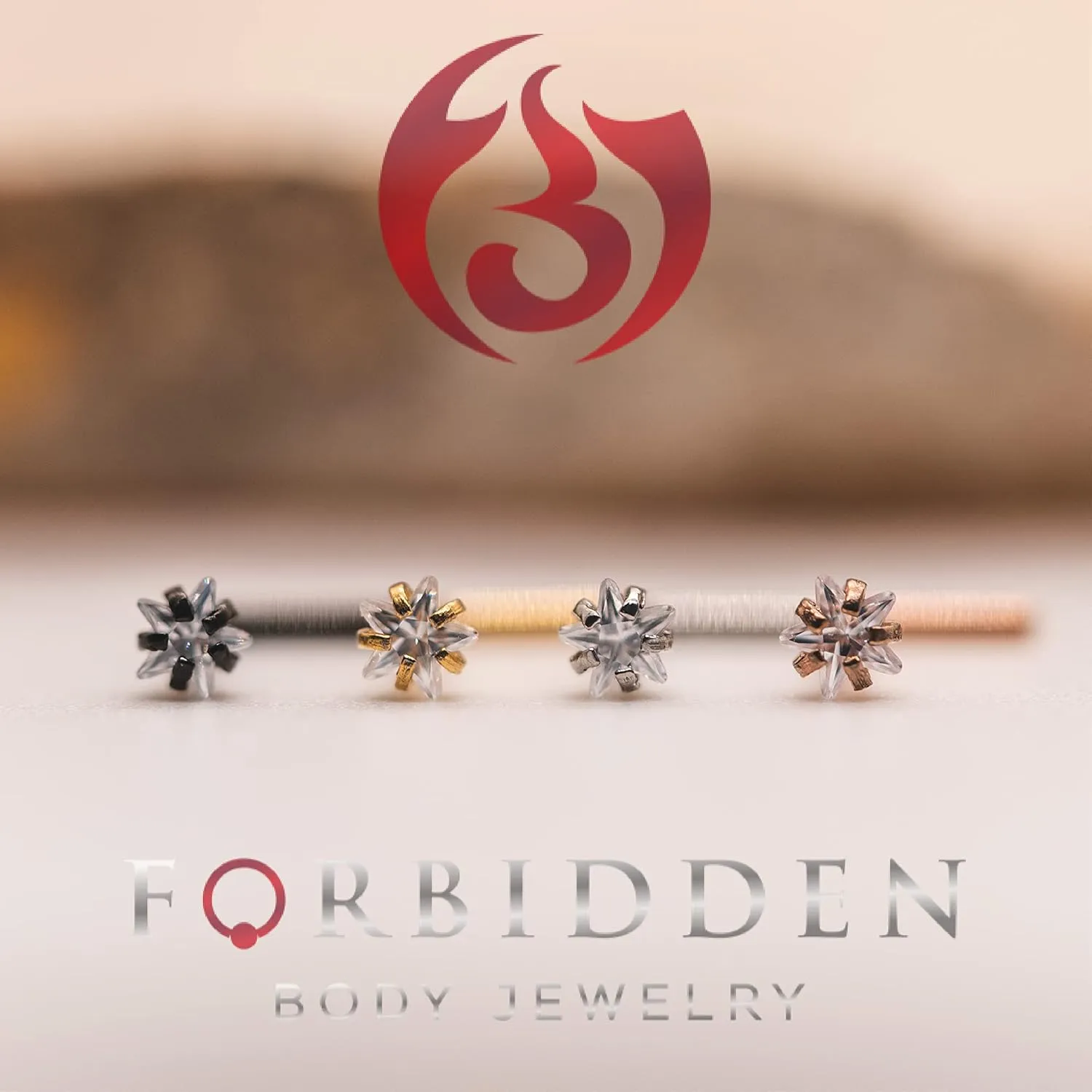 Forbidden Body Jewelry Nose Rings L Shaped, 18g/20g Surgical Steel Nose Ring, Star Nose Ring, 3mm CZ Star Top L-Shaped Nose Stud (Choose Gauge/Color)