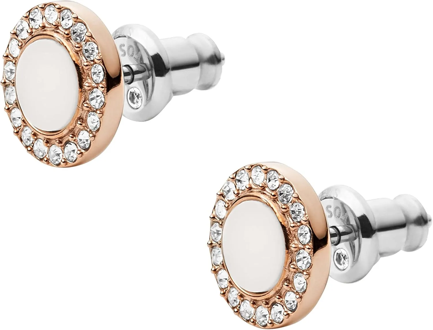 Fossil Women's Sterling Silver or Stainless Steel Stud Earrings for Women