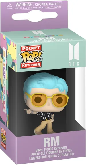 Funko Pop Keychain: BTS - Dynamite - RM, Standard Novelty Keyring - Collectable Mini Figure - Stocking Filler - Gift Idea - Official Merchandise - Music Fans - Backpack Decor