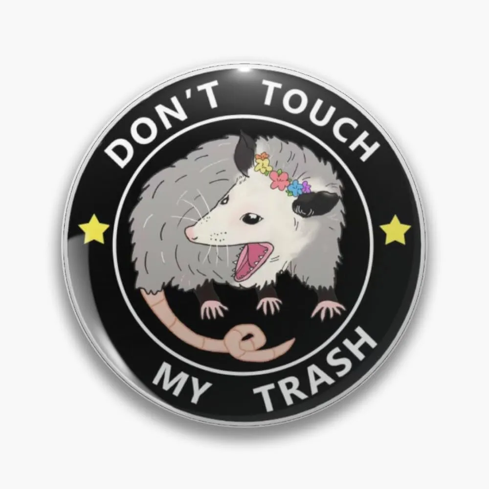 Funny Humorous Button Pins Animal Trash Panda Raccoon Opossum Buttons Badge for Backpack Bag Hat Clothes Jewelry Accessories