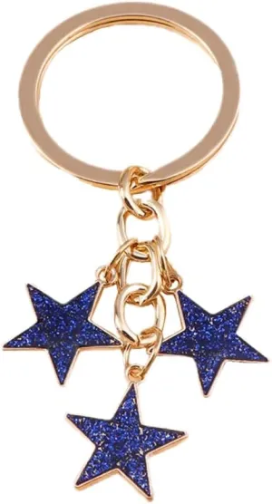 Fuqimanman2020 Glitter Star Charms Enameled Keychain for Women Girls Colorful Star Keyring with Tassel Purse Bag Decor