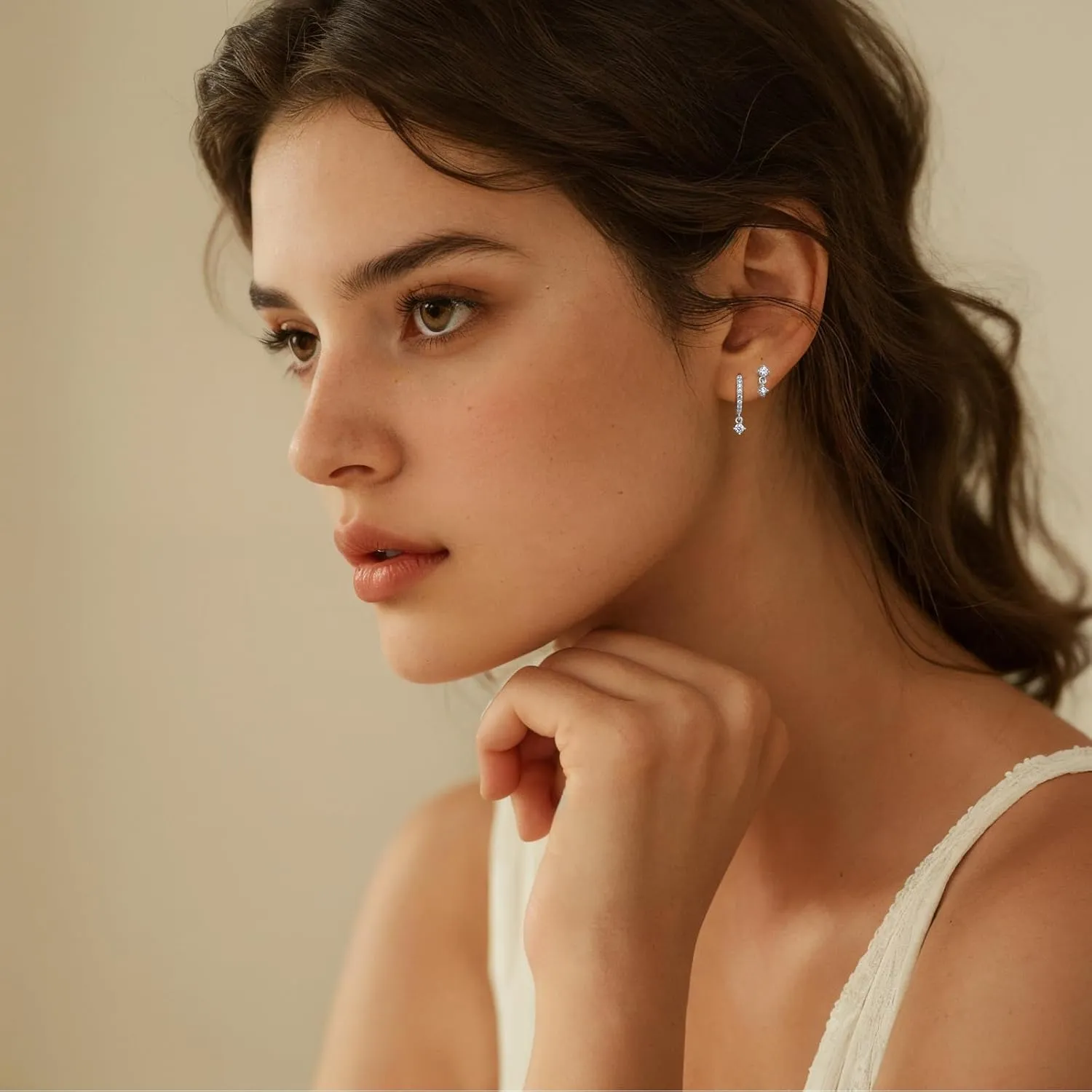 GEORGE  SMITH Sterling Silver Star Earrings for Women, 14K Gold Huggie Hoop Earring Sets for Multiple Piercing, Hypoallergenic Star Stud Set Earrings Stacks for Women Trendy Jewelry