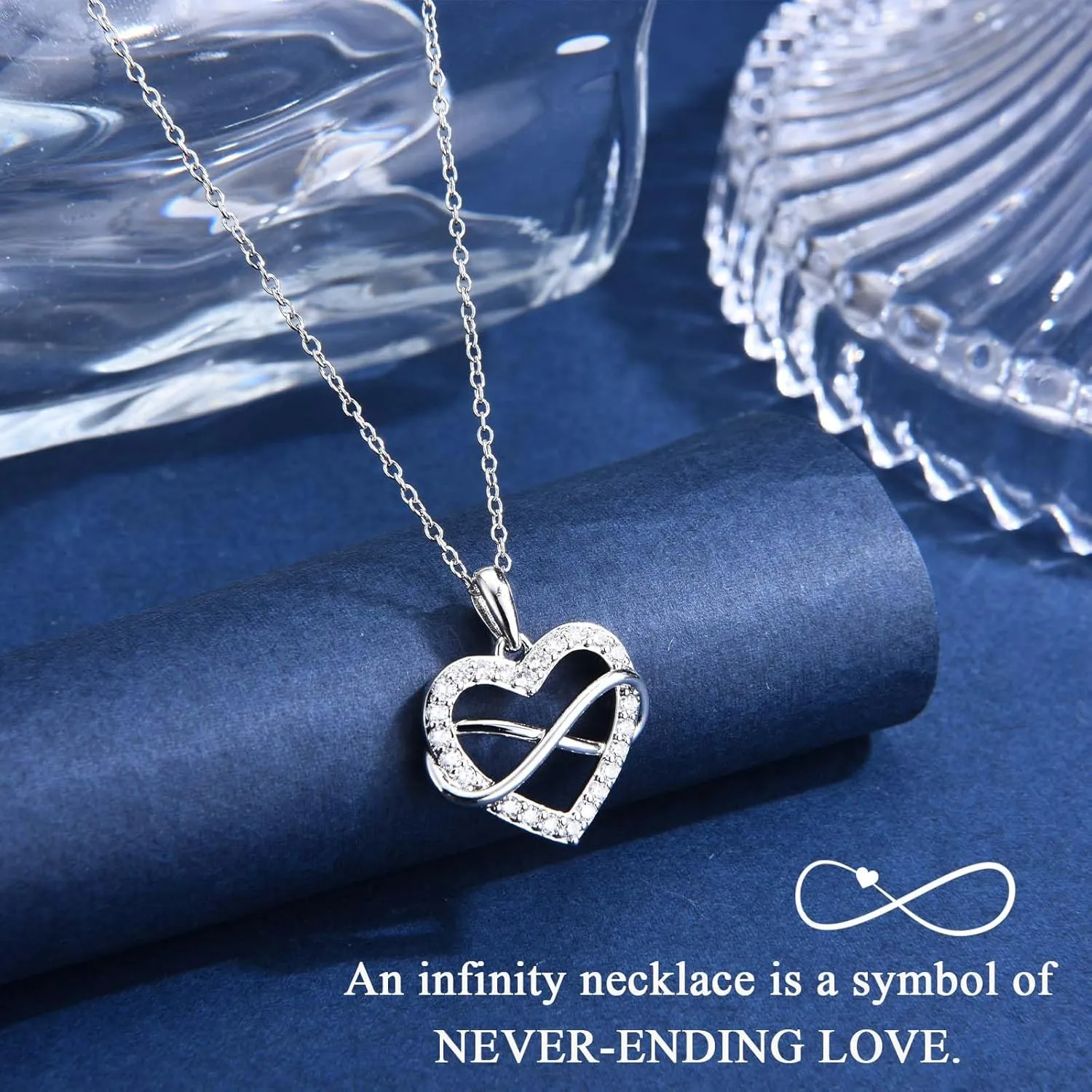 Gifts for Daughter Sister Girlfriend Granddaughter Niece, Infinity Heart Necklace Present on Christmas Birthday Mothers Day Valentines Day Graduation Back to School Easter Stocking Stuffers