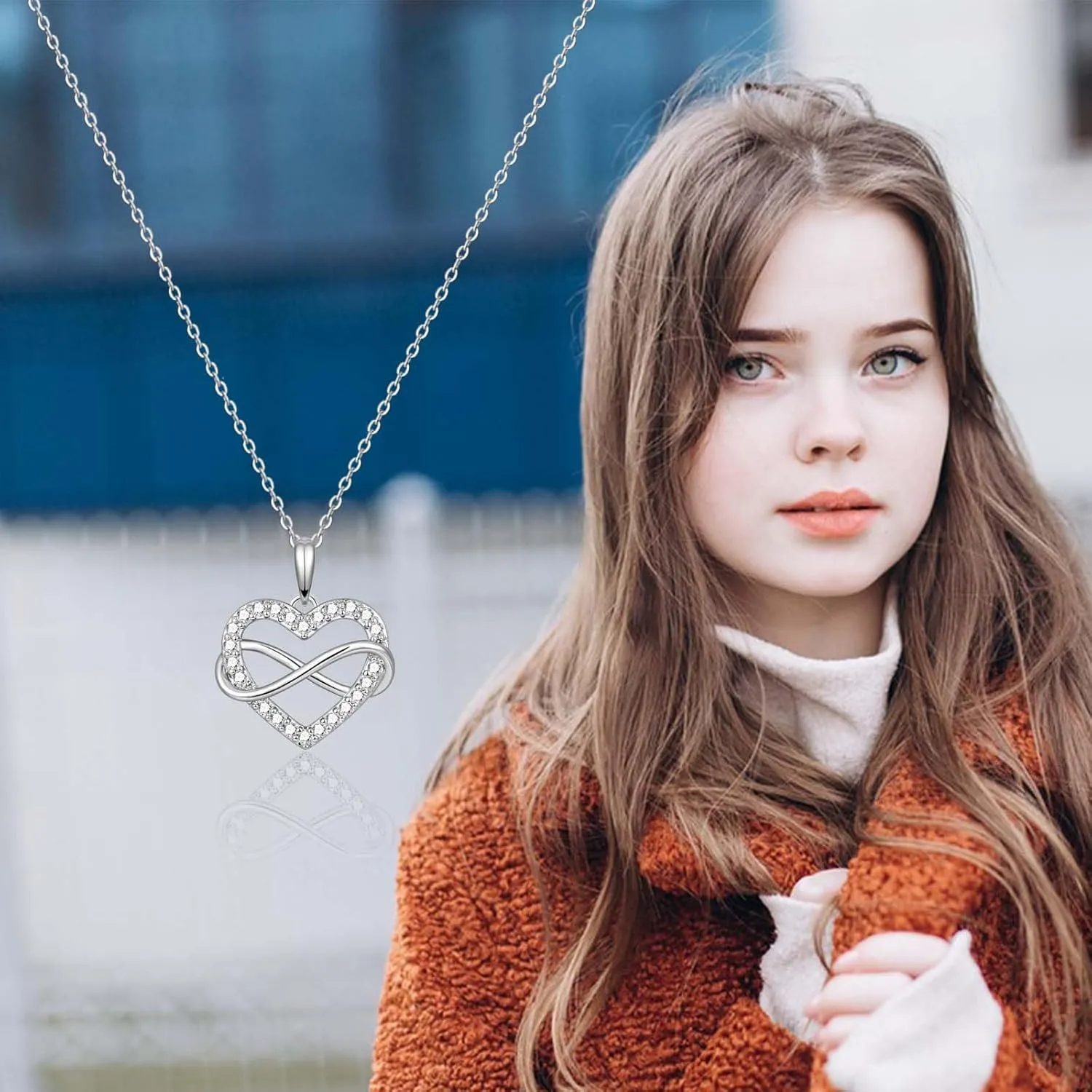 Gifts for Daughter Sister Girlfriend Granddaughter Niece, Infinity Heart Necklace Present on Christmas Birthday Mothers Day Valentines Day Graduation Back to School Easter Stocking Stuffers