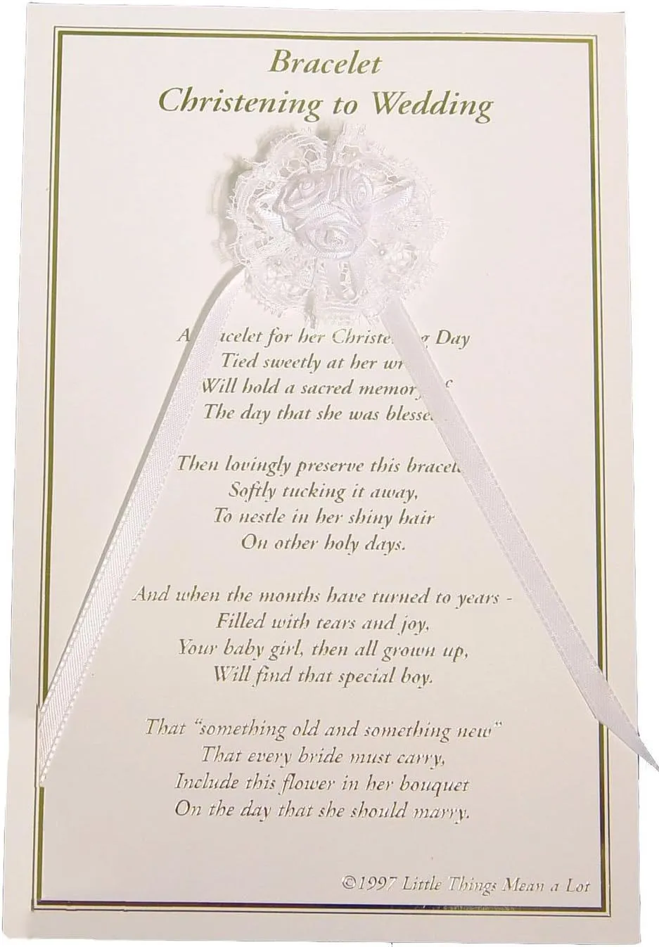 Girls Christening to Wedding Bracelet (One Size/White)