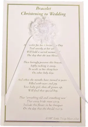 Girls Christening to Wedding Bracelet (One Size/White)