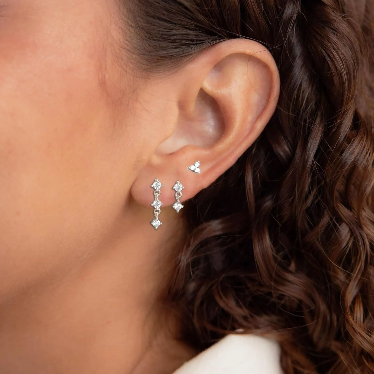 Gold Earrings for Women Trendy,Dainty Dangle Earrings 14K Gold Plated Huggie Hoop Earrings Hypoallergenic Cartilage Earring Set Cute Drop Dangle Earrings Simple Cross Heart Earrings Jewelry
