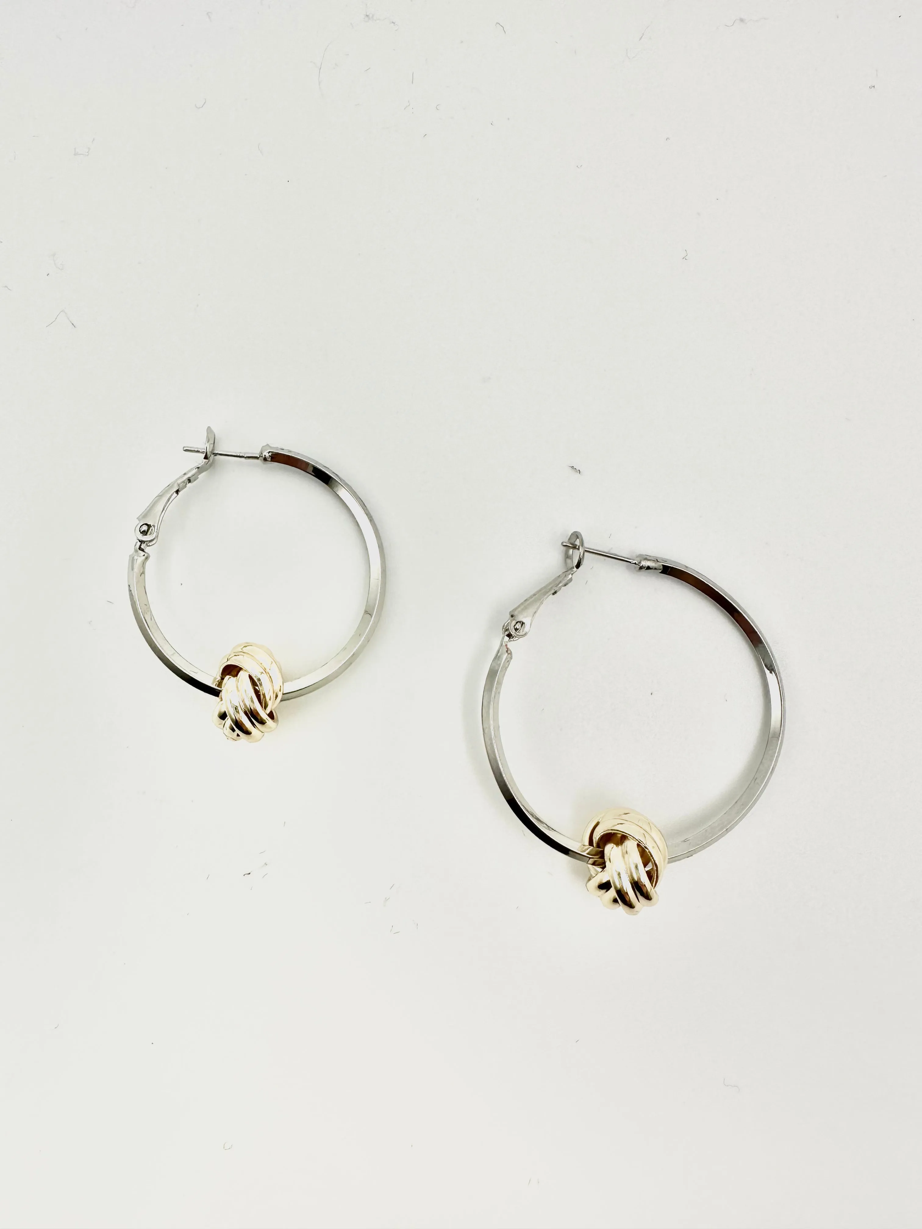 Gold Knot Hoops