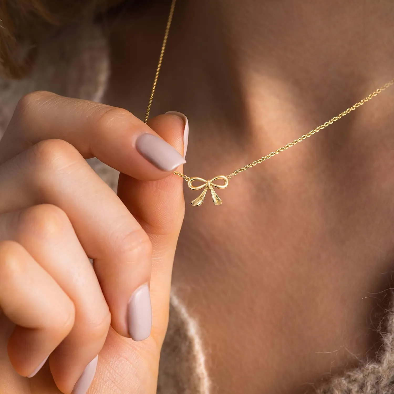 Gold Necklace for Women- 14K Gold Plated Cross Necklace Dainty Bow Necklace Infinity Cowboy Boot Necklace 16.5" 2"
